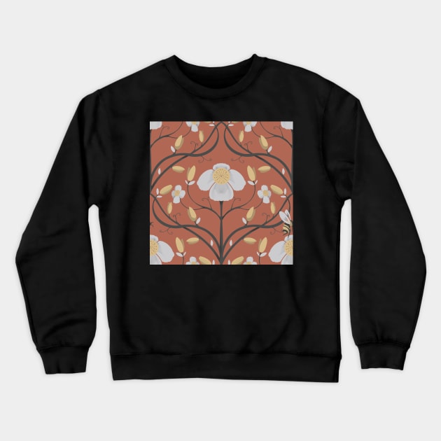 Floral Trellis Crewneck Sweatshirt by dudelinart